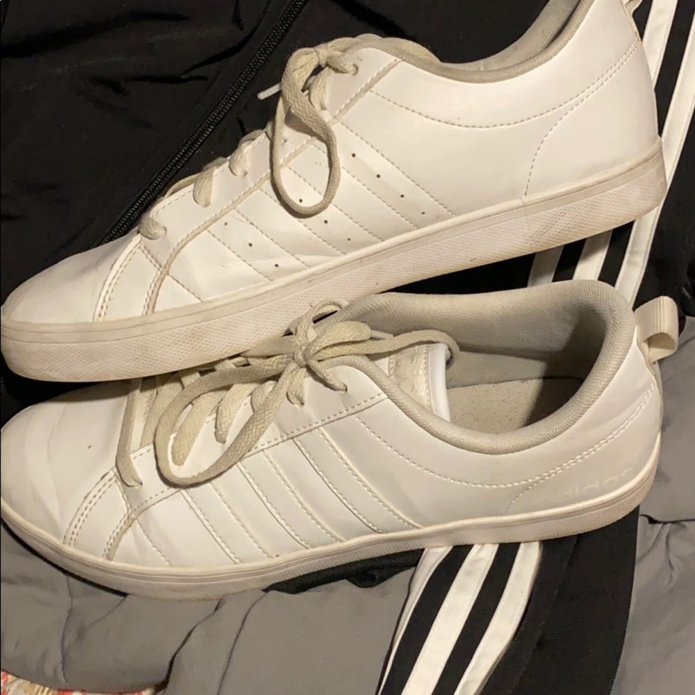 All White Adidas Shoes